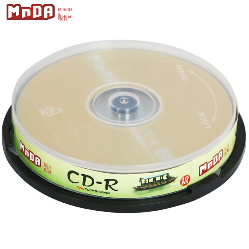 CD-R диски MNDA, серия "Цзяннаньская водная деревня", скорость 52x, 700 МБ, 10 шт. в упаковке