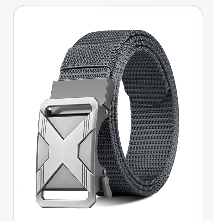 HALFEEL Canvas Belt for Men, Casual Versatile Automatic Buckle Waistband, Trendy Outdoor Trouser Belt for Students And Military Training, Gift for Boyfriend 4