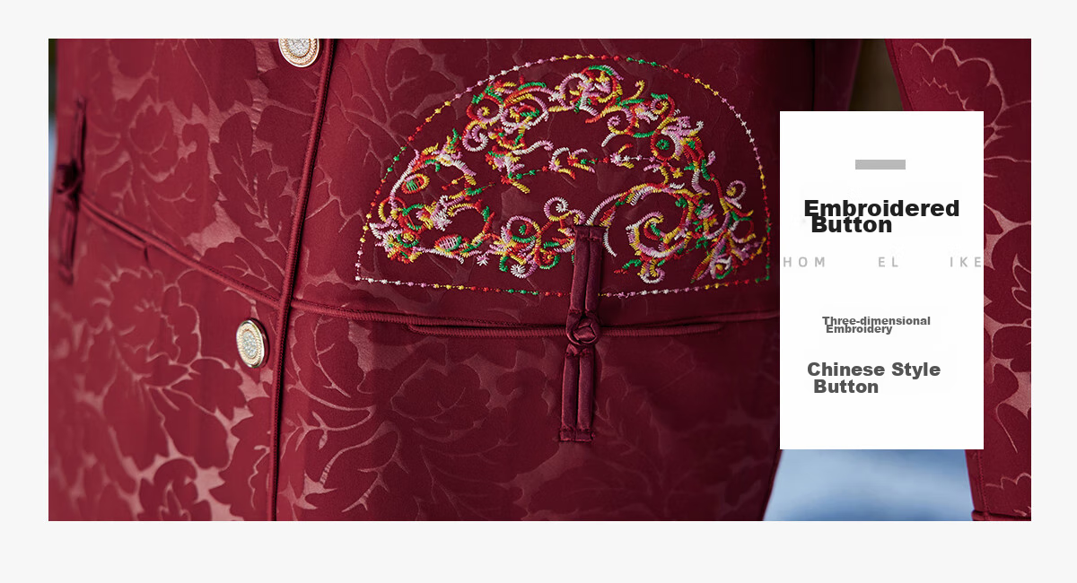 Yuzhaolin Mom's New Year Red Coat Middle-aged and Elderly Women's Spring and Autumn Windbreaker Short Jacket Y243U2013 8