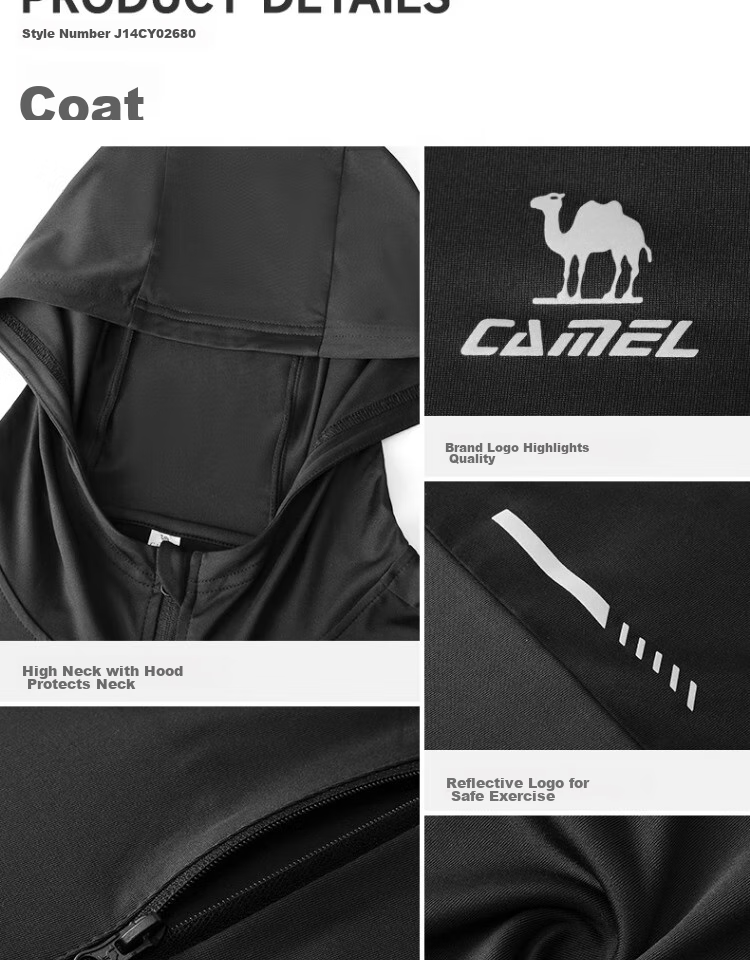 CAMEL Men's Sports Workout Set, Five-Piece New Long Sleeve And Pants Quick-Dry Running Basketball Training Sportswear 40