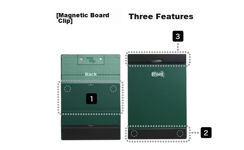 KINGJIM MAGFLAP Magnetic Clipboard Writing Folder Board Clip Office Supplies Strong Clip Writing Pad A4 Vertical Version 5085GS Blue 2