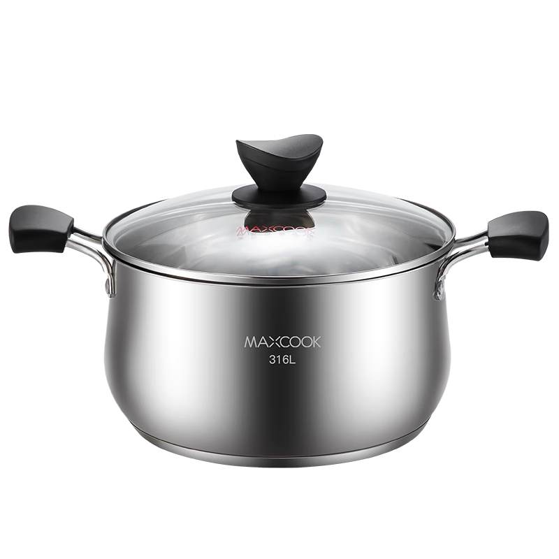 MAXCOOK Soup Pot, 316L Stainless Steel Soup Pot, 24CM, Thickened Composite Bottom, MCT5978