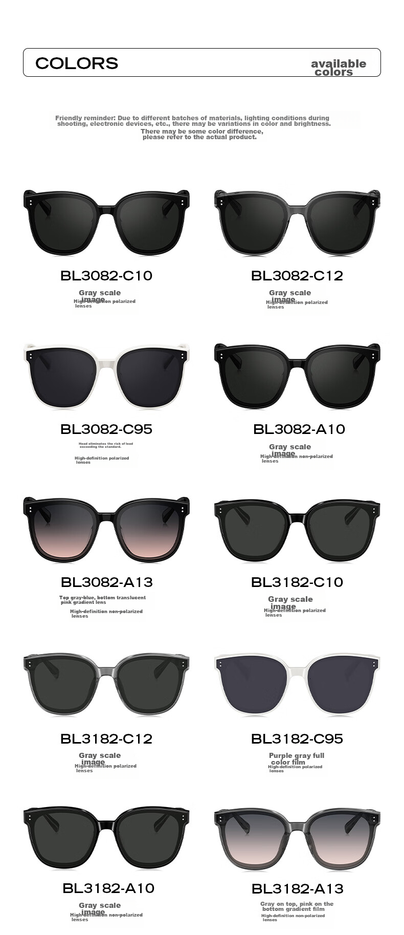 BOLON Sunglasses, Yang Zi's Style, Versatile Sunglasses for Women, UV Protection, Outdoor Driving Sunglasses, BL3082A10 8