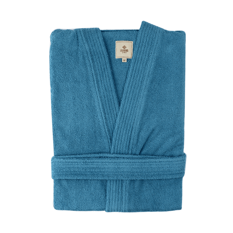 Grace Antibacterial And Anti-Mite Home Bathrobe, Pure Cotton Long Robe for Men And Women, Absorbent Hotel-Style Comfortable Couple's Bathrobe