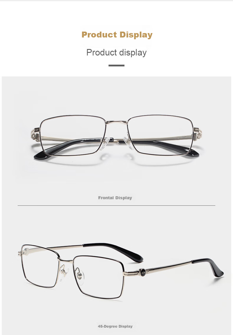 Xiyanghong Reading Glasses for Men And Women, High-Definition Fashionable Anti-Blue Light Ultra-Light Comfortable Presbyopic Glasses BX5204 150 Degrees 7