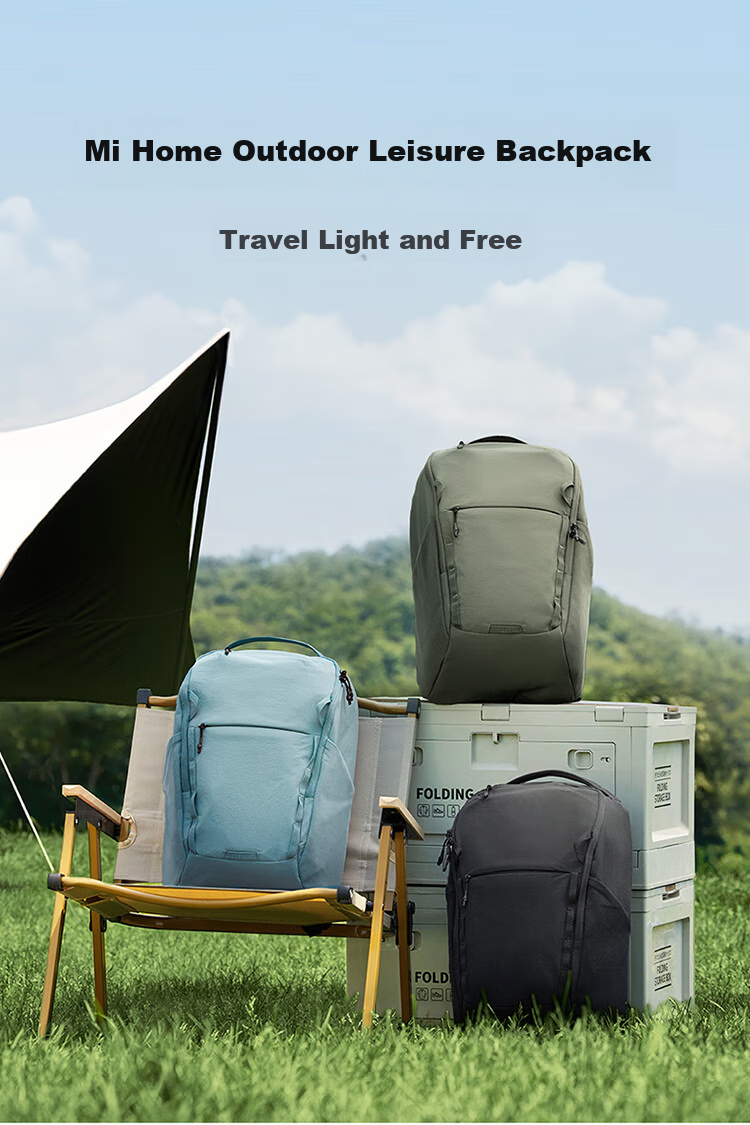 Mijia Outdoor Casual Sports Backpack for Men And Women, Lightweight Laptop Bag, Student Schoolbag, Travel Fitness Bag, Obsidian Black 1