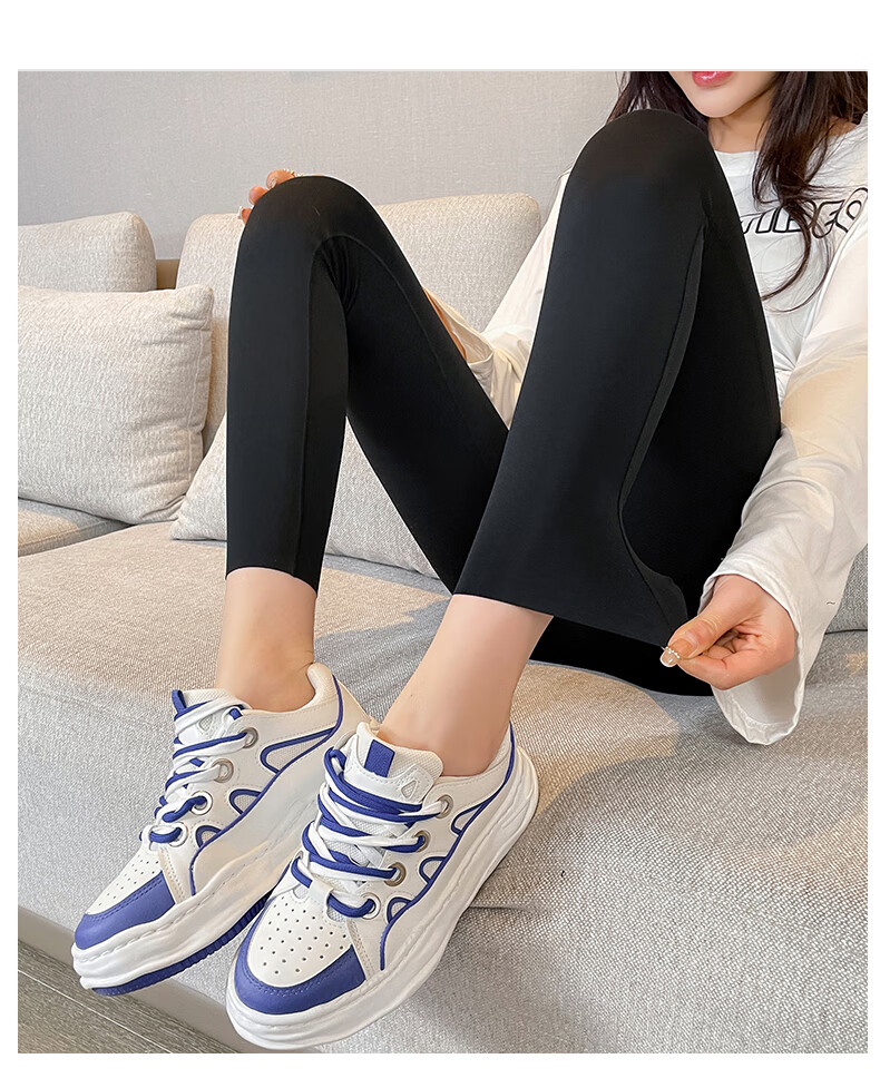 XUEXIMAN Thin Fleece Shark Leggings for Women, High-Waisted Tummy Control And Butt-Lifting Pants with Magic Fleece Lining for Autumn And Winter, Slim-Fit Tight-Fitting Leggings for Outer Wear 20