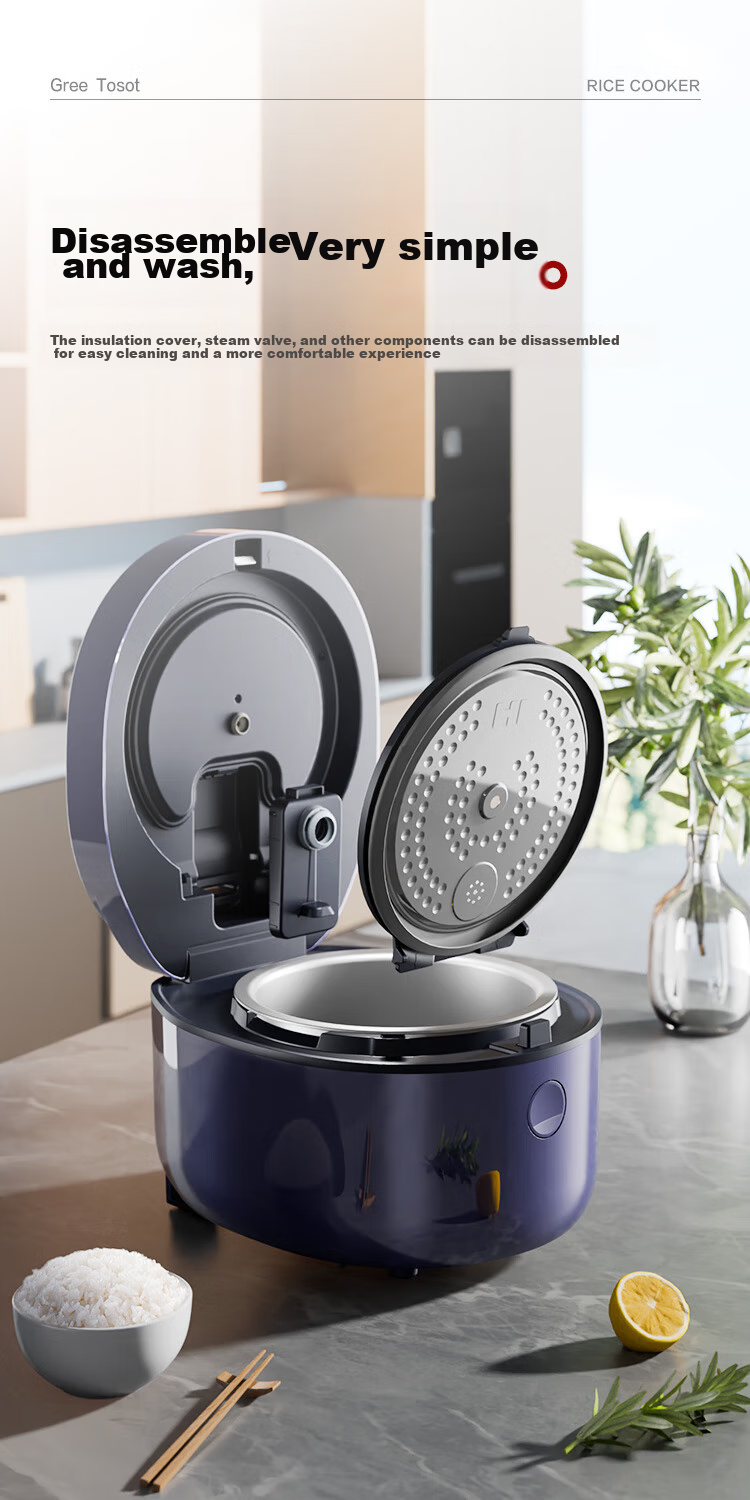GREE Rice Cooker for Home Use, 2-3 People Capacity, Non-Coated 316L Stainless Steel Inner Pot, 3L Small Size, IH Heating, Multi-Functional Porridge And Firewood Rice Cooking, Model 3018C, Recommended by Dong Jie 12