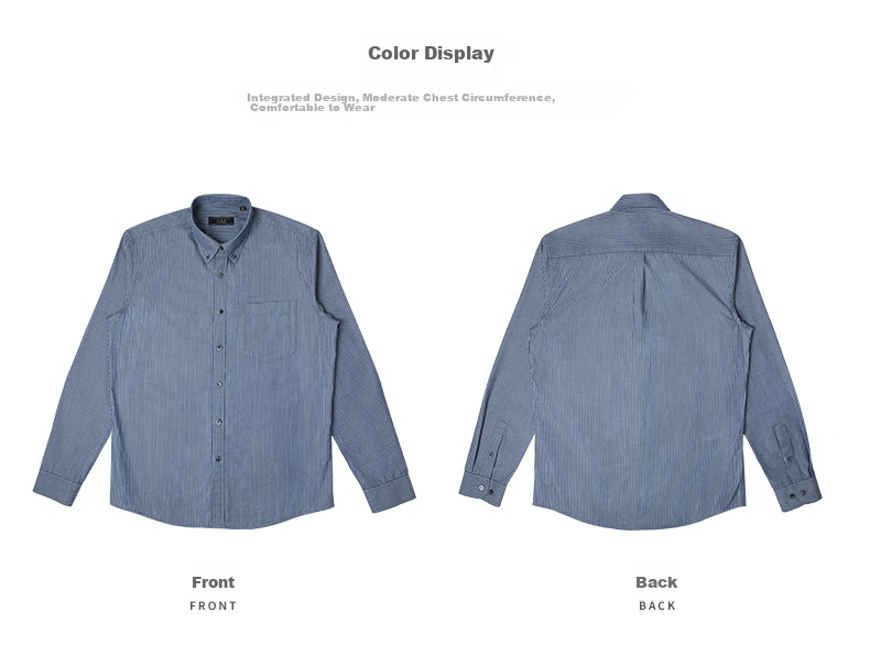 BLACKMONDAY [Easy-Care] Striped Shirt for Men, Spring And Autumn Business Casual Wrinkle-Resistant Non-Iron Long-Sleeve Dress Shirt 12