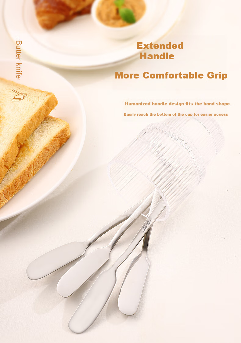 CAIZHI 304 Stainless Steel Butter Knife, Cheese Knife, Cheese Grater, Jam Knife, Set of 2, CZ6659 9