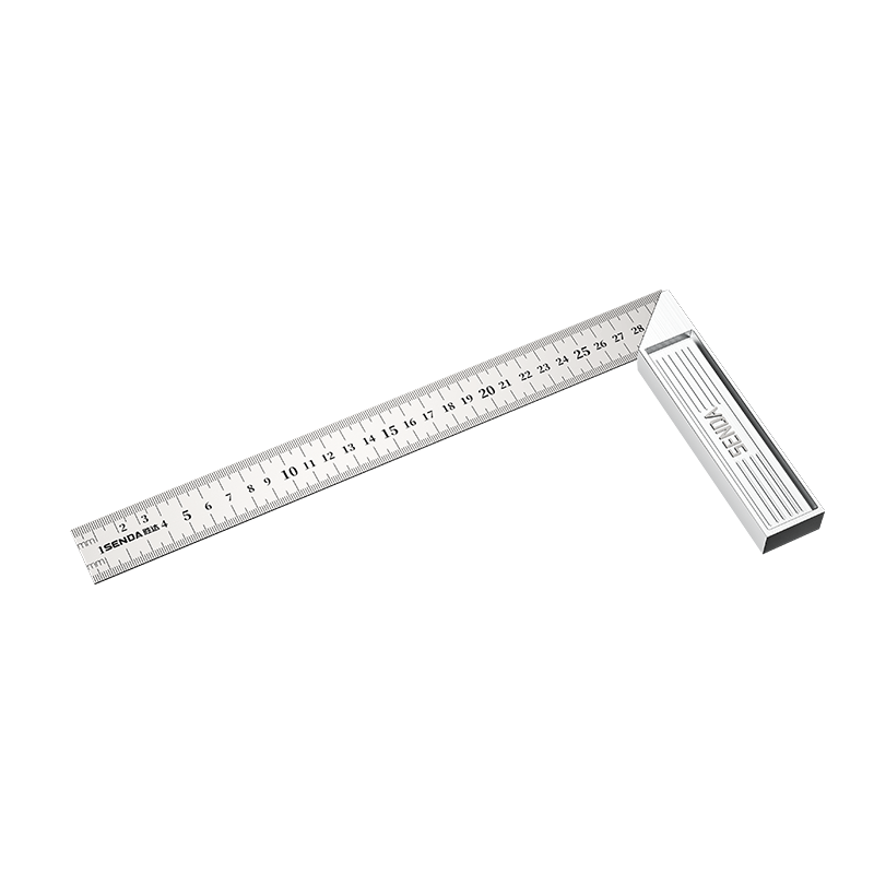 Shengda Stainless Steel Square Ruler, High Precision, Thickened, 90-Degree, Woodworking L-Shaped Square Ruler, Aluminum Alloy Straight Edge, Right Angle, 300mm