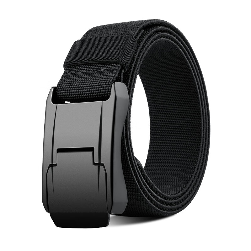 Extreme Tactical Men's Quick-Release Buckle Woven Belt Outdoor Workwear Trendy Canvas Elastic Casual Military Training Waistband