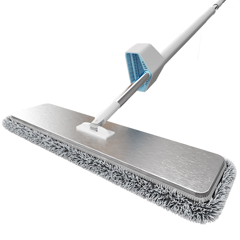 Baijiahaoshi Antibacterial Flat Mop, 42cm, 4 Mop Pads, Household All-In No Hand Washing Required, 2026 Stainless Steel Lazy Mop Floor Cleaning Tool