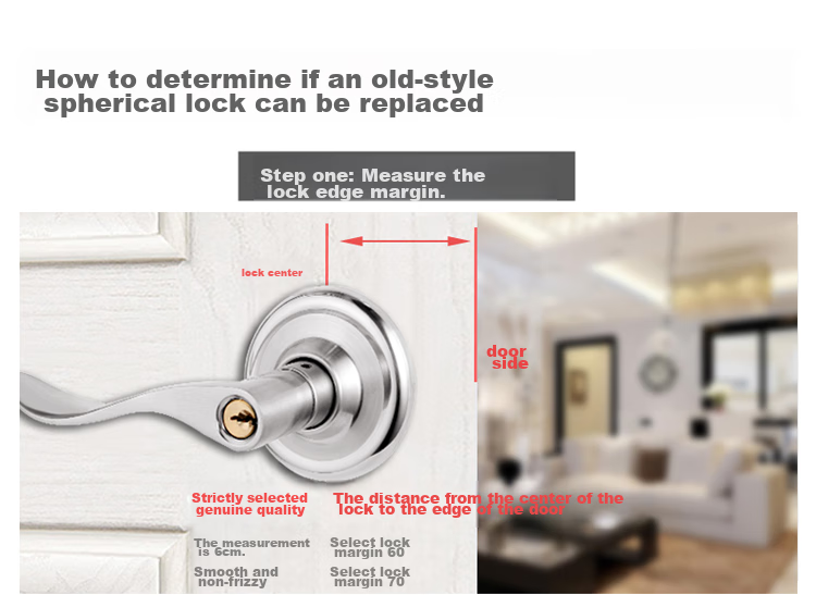 BLOSSOM Spherical Door Lock, Interior Room Door Lock, Wooden Door Bedroom Door Handle Lock, JD201B Grade Lock Cylinder 1