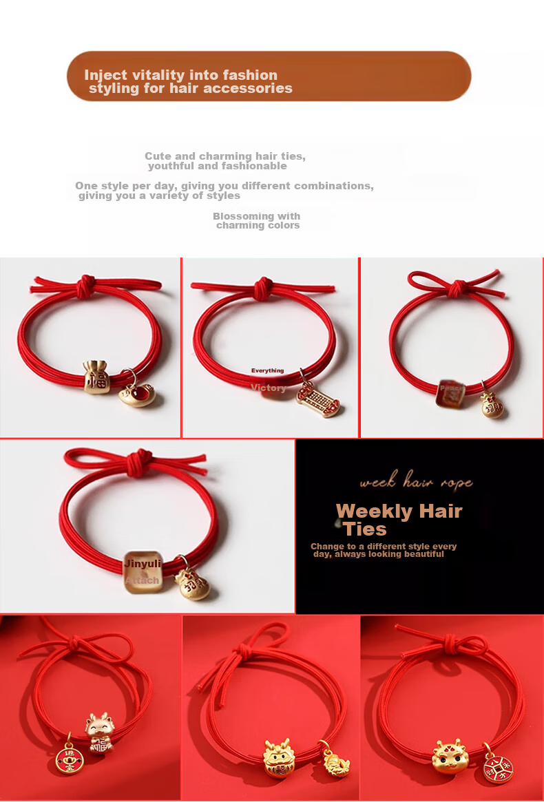 Gunai Hair Ties, Hair Bands, Elastic Bands for Styling Hair, Fashionable Hair Accessories, High-End Feel, Practical Birthday Gift for Girls 2