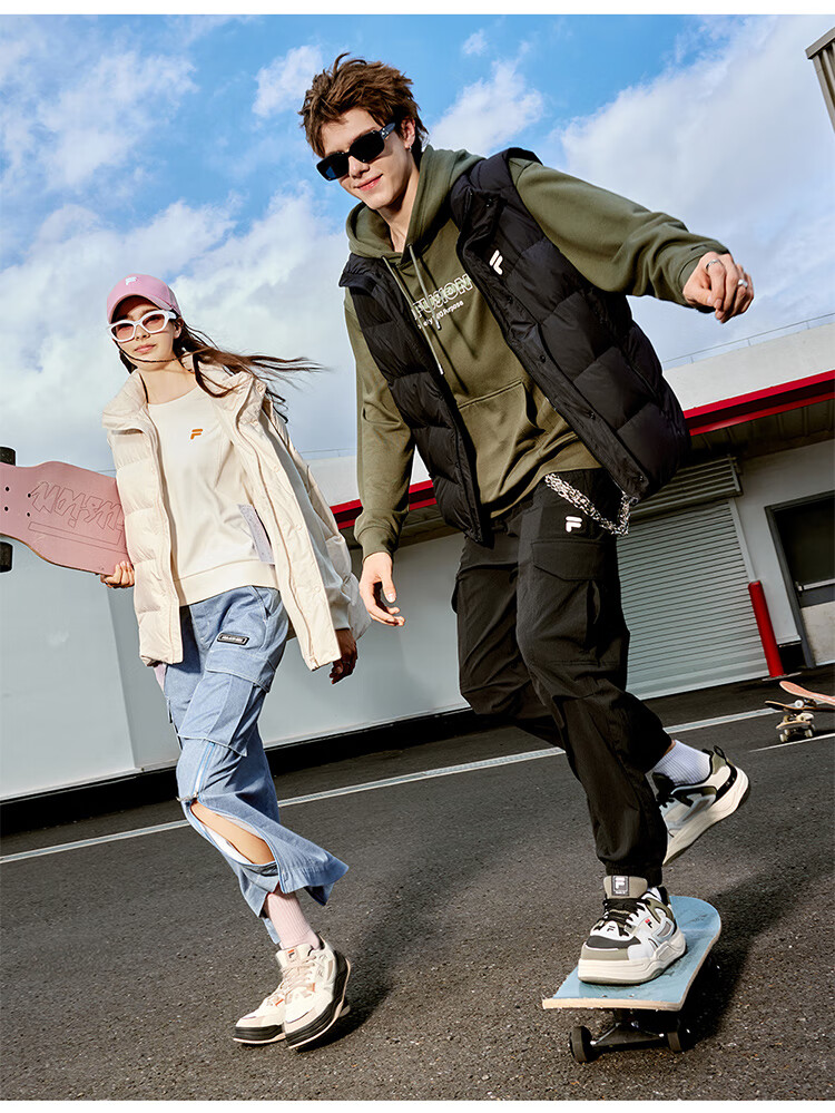 FILA FUSION Official Trendy Brand Women's Shoes, BANK II Professional Skateboarding Shoes, Winter Sports Shoes, Sneakers 2