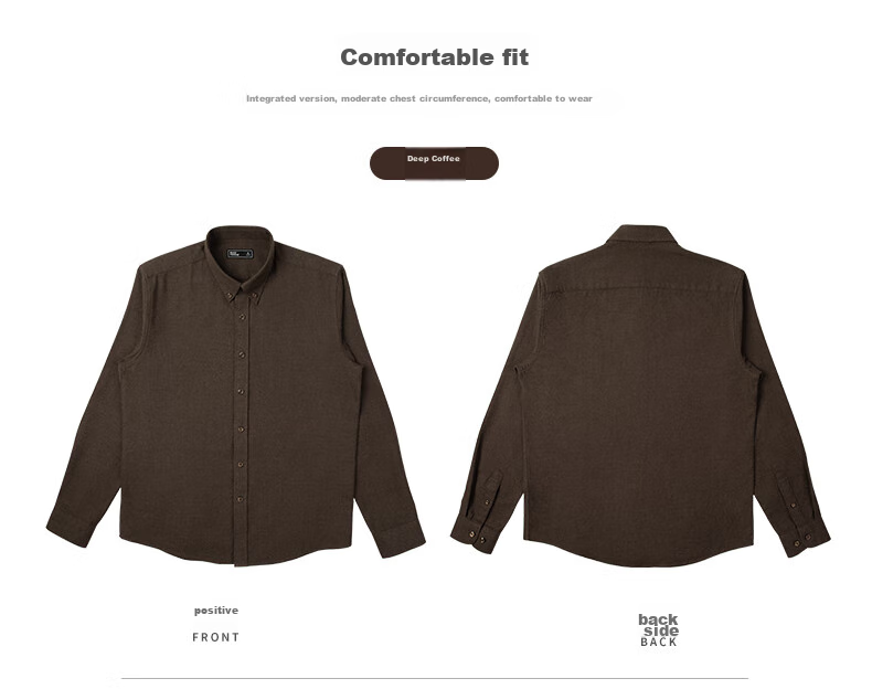 BLACKMONDAY Premium Pure Cotton Shirt for Men, Long Sleeve, Spring And Autumn Season, All Cotton Brushed Fabric, Wrinkle-Resistant, No-Iron Men's Business Casual Shirt 15