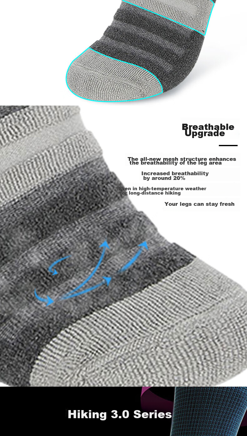 ALPINT MOUNTAIN Ermont Women's Professional Hiking Socks, CoolMax Socks, High-Top Quick-Drying Breathable Sports Socks for Mountaineering 16