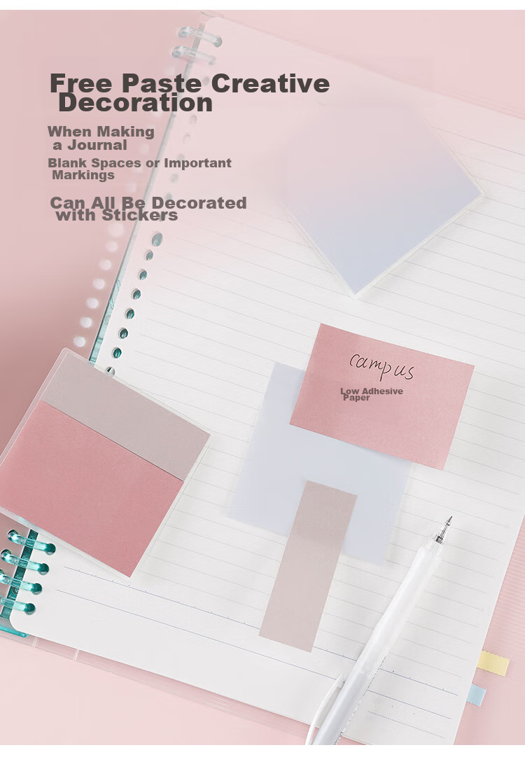 KOKUYO Campus Double-Layer Intentional Folding Memo Pad Refill Sticky Notes Purple Sunflower 1 Pack WSG-MEKS02 6