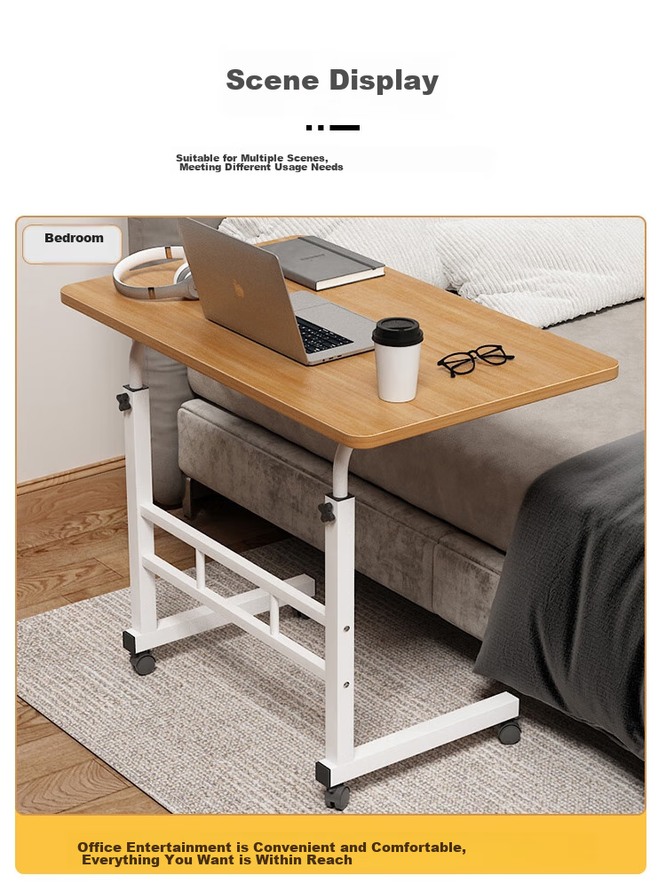 Anerya Computer Desk, Movable, Modern And Simple, Suitable for Small Apartments, Height Adjustable Small Table, 80x40CM, Pure White Color 14