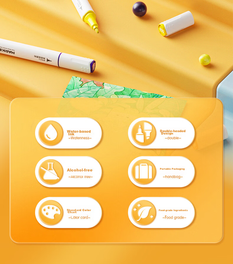 M&G Stationery, 36 Colors Food-Grade Water-Based Markers, 30% Extra Safe, Children's And Student Triangular Dual-Tip Watercolor Pens, Drawing Brushes, Birthday Gift, APMV0977 3