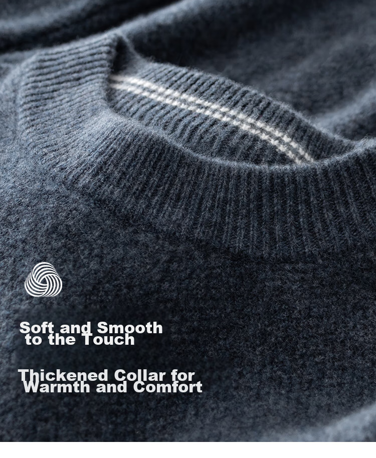 FIRS Wool Sweater, 100% Merino Wool, Heavyweight Thickened, Autumn And Winter Warmth, Soft And Comfortable, Non-Irritating, Anti-Pilling Sweater for Me 11