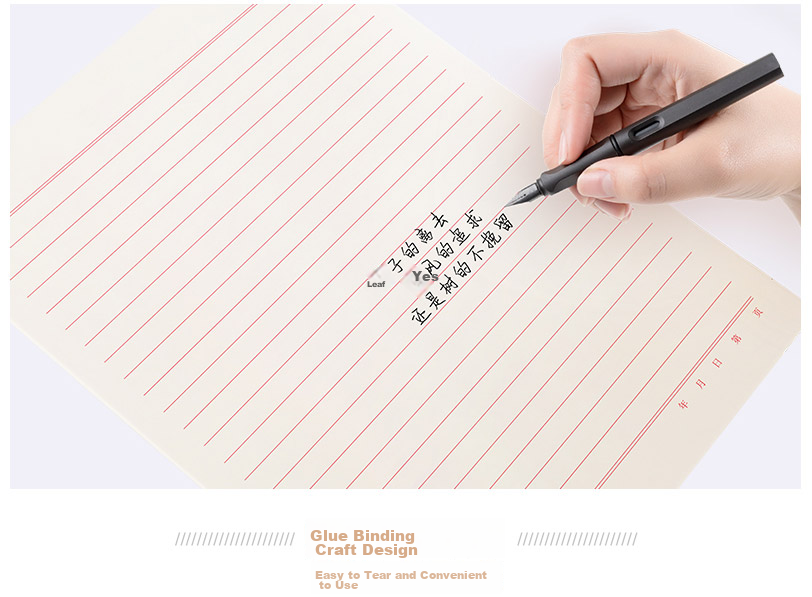 SIMAA 16K Double-Lined Letter Paper, 30 Sheets/3 Books Total 90 Sheets, 70g Thick Letter Paper, Application Notebook, Signature Pad, Manuscript Paper, Report Paper, 8515 4