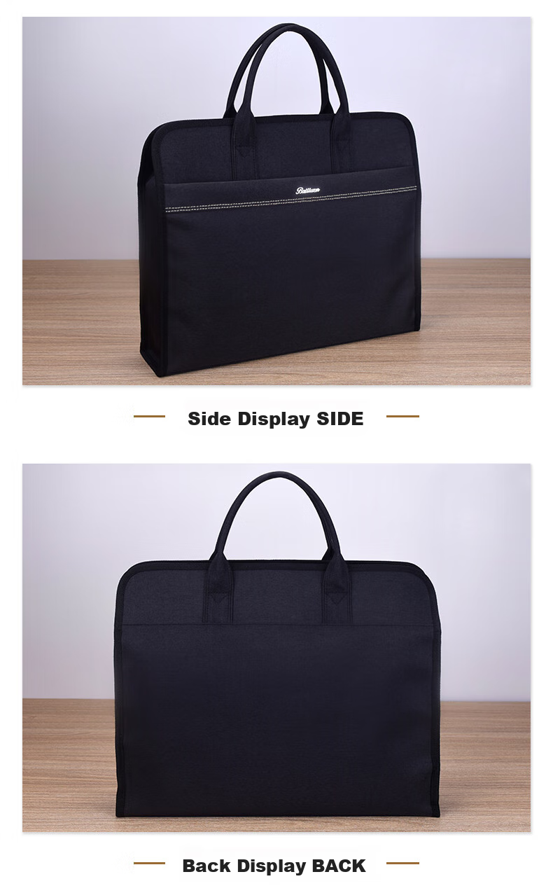 Bailiwen H8112 Black Handheld Conference Bag, Document Storage Bag for Men, Laptop Bag, Briefcase, Business Meeting Bag, Commuter Handbag 6
