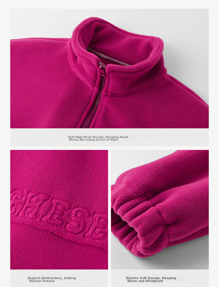 LUSON Chen Da Zhu Girls' Jacket, Autumn And Winter New Style, Double-Sided Fleece, Children's Sports Outerwear, New Year's Outfit 7