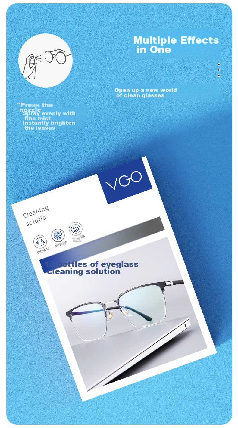 VGO Foldable Universal Eyeglass Case, Portable Triangular Myopia Glasses Case, Sunglasses Case 2
