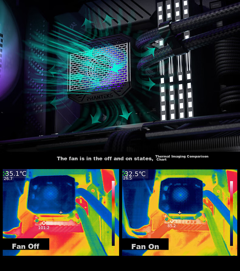 PHANTEKS Ice Spirit M25 White 360 V3 All-In CPU Liquid Cooler (Pre-Installed 3 ARGB Fans, Infinite Mirror, Simplified Cable Management, All-Metal Mounting Brackets) 4