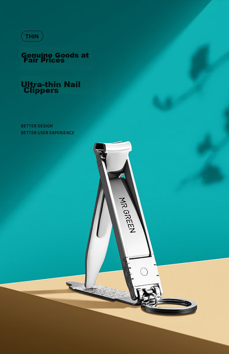 MR.GREEN German Nail Clipper with Leather Case, Foldable Portable Lightweight Imported Manicure Tool Mr-1500OR 2