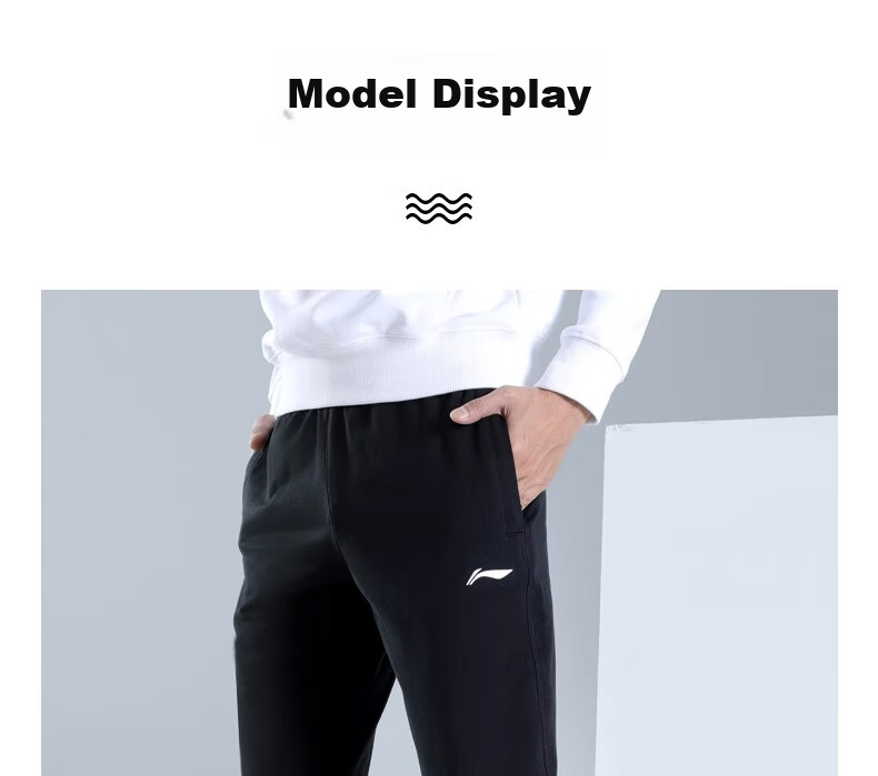 Li-Ning Pants, Summer Men's Ice Silk Quick-Dry Sports Trousers, Running Fitness Breathable Thin Pants, Loose Casual Jogger Long Pants XL 21