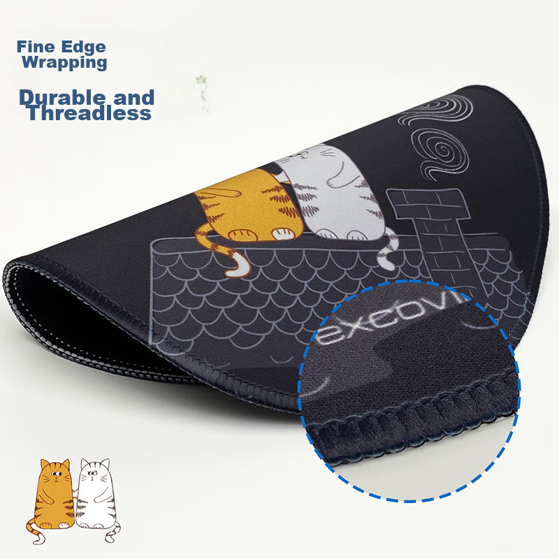EXCO Don't Go to Work? Stay Mini Mouse Pad Small Size Oval Computer Desk Mat Fine Surface Gaming Keyboard Small Pad Portable Washable 0552 7