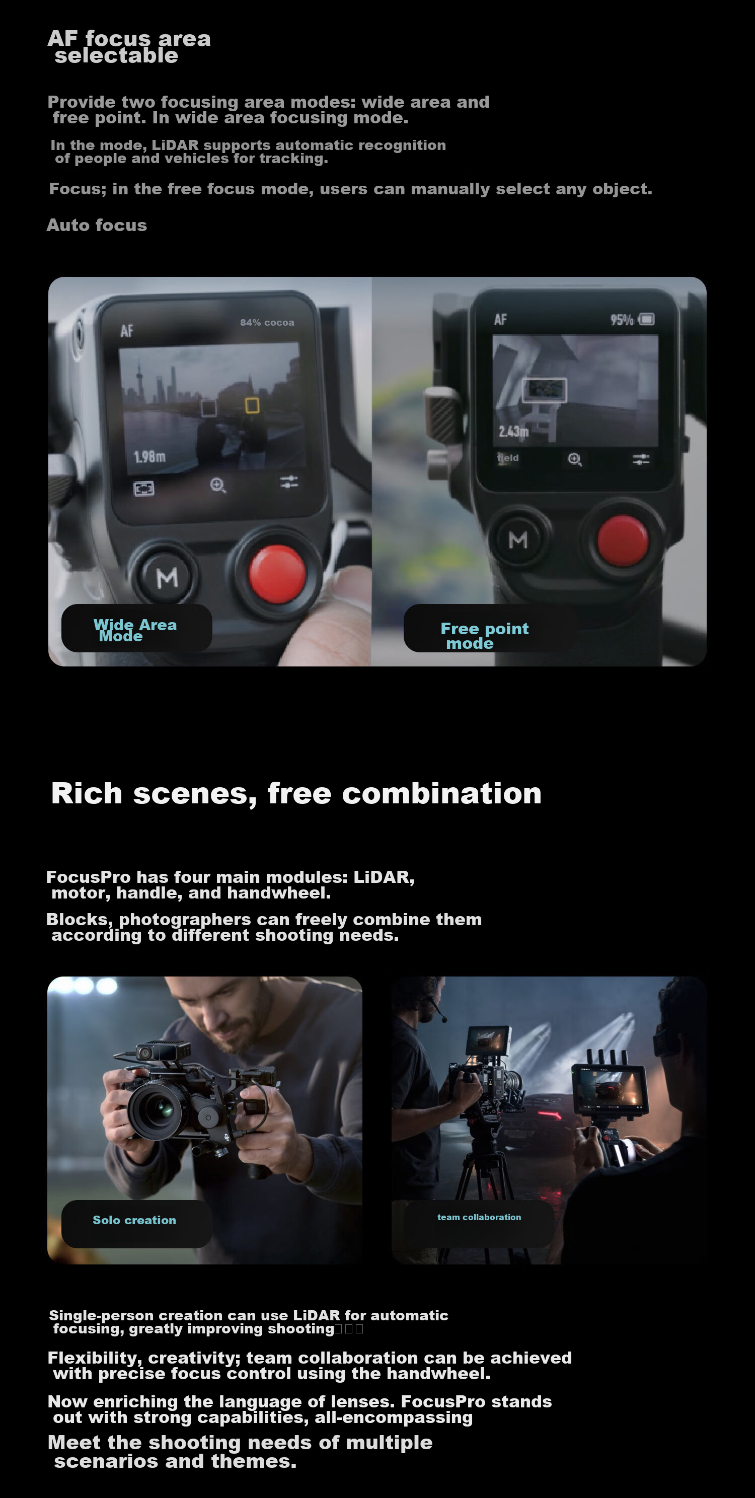 DJI Focus Pro Creative Edition, Handheld Integrated Lens Control System with AI Automatic Focus Tracking, 20-Meter Wireless Follow-Focus, LiDAR Oscilloscope 8