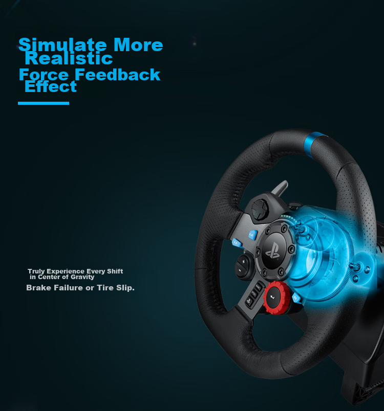 G G923 PC High-Resolution Force Feedback Racing Wheel And Pedals, Racing Simulation Driving Experience, For Horizon 4 And Okami 2 8