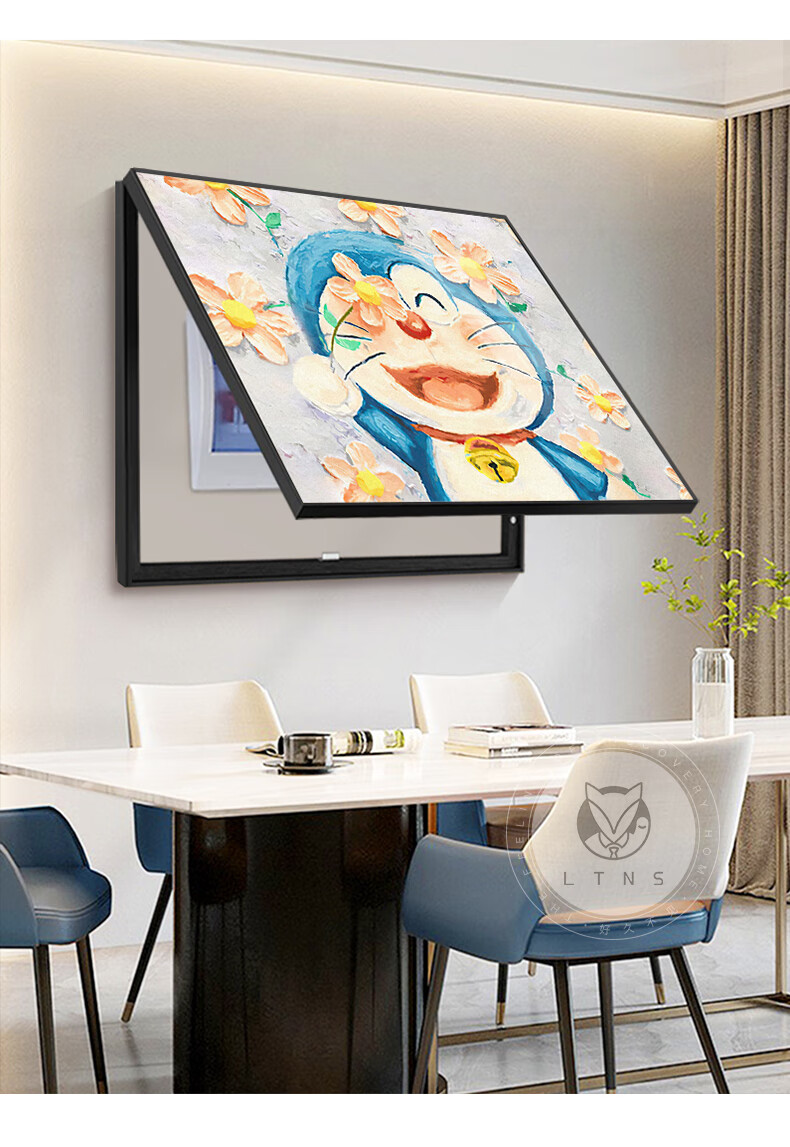 Long Time No See Cartoon Doraemon Electric Meter Box Decorative Painting Circuit Breaker Box Hanging Art Cover No Drilling Distribution Box Wall Art 2