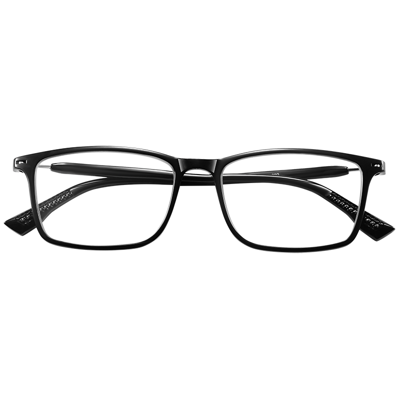 Xiyanghong Reading Glasses for Men And Women, High Definition Anti-Blue Light Fashionable Portable Presbyopic Glasses E9088B Bright Black 100 Degrees