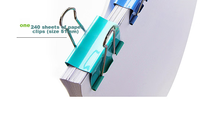 DiLe Premium Series, 24 Pieces, 41mm Colorful Long Tail Clips, Metal Bill Clips, Binder Clips, Office Stationery, Large Size 2644 13