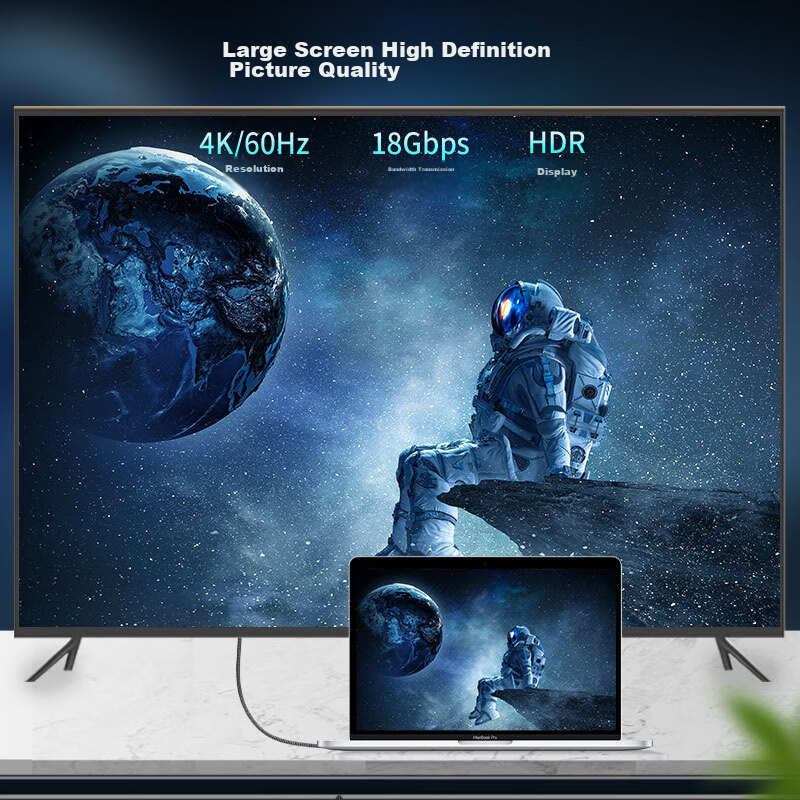 Кабель ULT-unite HDMI версии 2.0, 4K 60 Гц, 1080P 144 Гц, HD видеокабель для настольных компьютеров и ноутбуков, телевизоров, мониторов, тонкий гибкий плетеный кабель, 1 метр