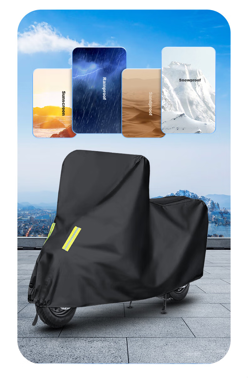 WITGOER Electric Vehicle Cover, Motorcycle And Scooter Sun Protection Rainproof Full Coverage for Haojue, Wuyang, Honda, Suzuki, Thickened 14