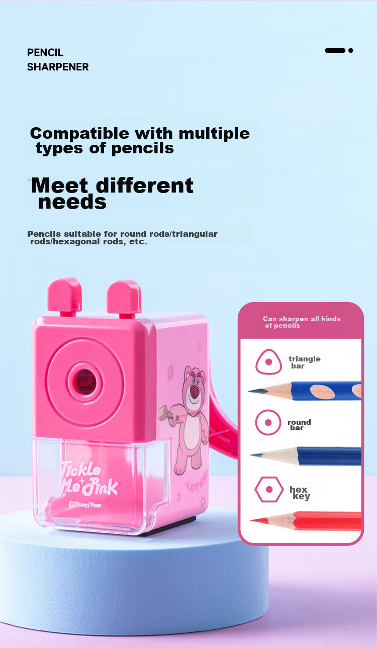 Disney Elementary School Pencil Sharpener, Simple Hand-Cranked Pencil Sharpener/Sharpener Blade/Sharpening Wheel, Portable Children's Pencil Sharpener Graduation Gift Elsa 4