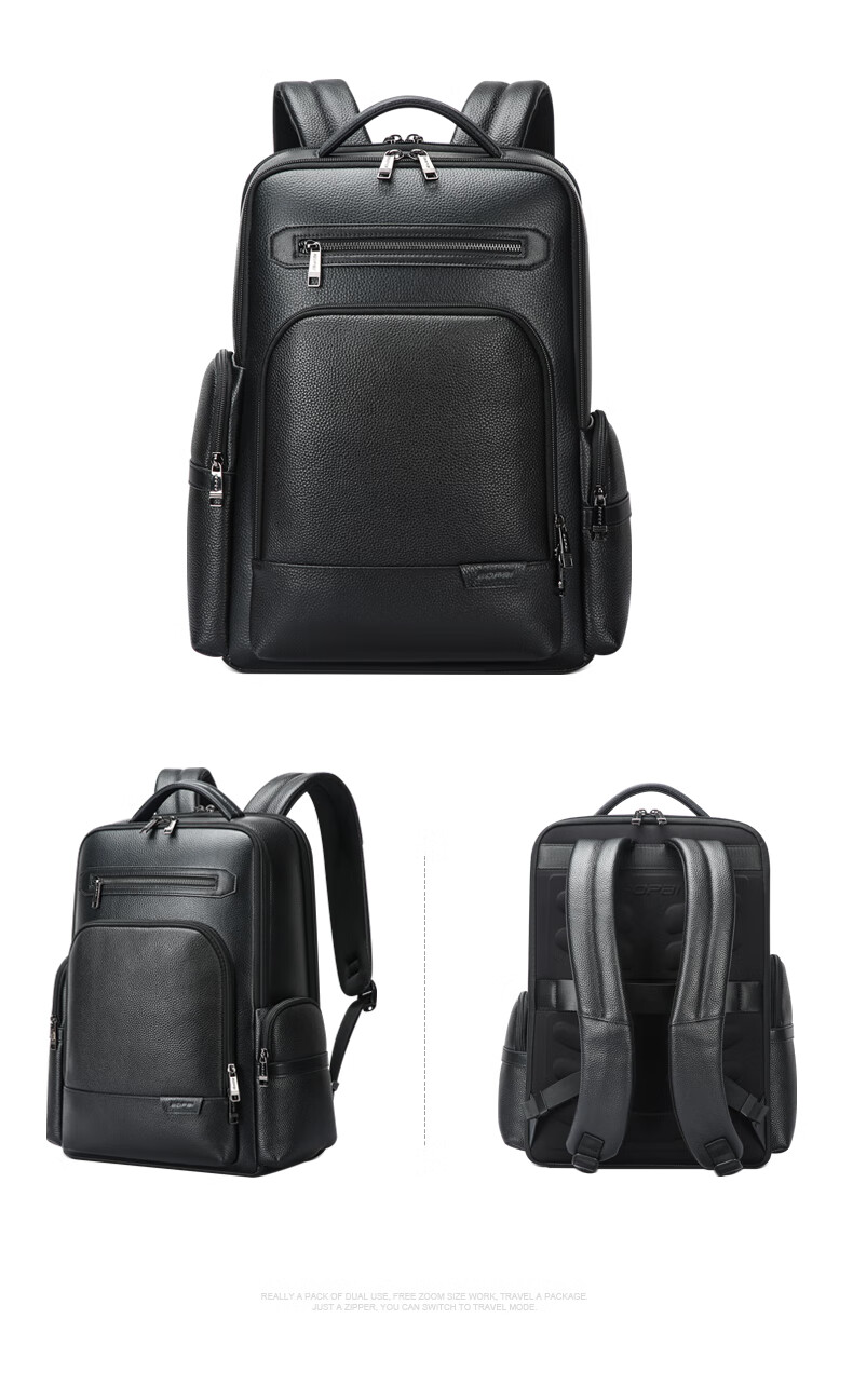 Bopai Leather Business Backpack for Men, 16-Inch Laptop Bag, Travel Bag, Father's Day Gift 18