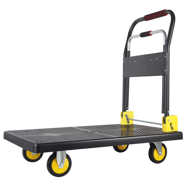 Xinyuechanghui Folding Hand Truck, Small Cart, Hand-Pushed Trolley, Cargo Carrier, 60x90cm, 600kg Capacity, SFS-600