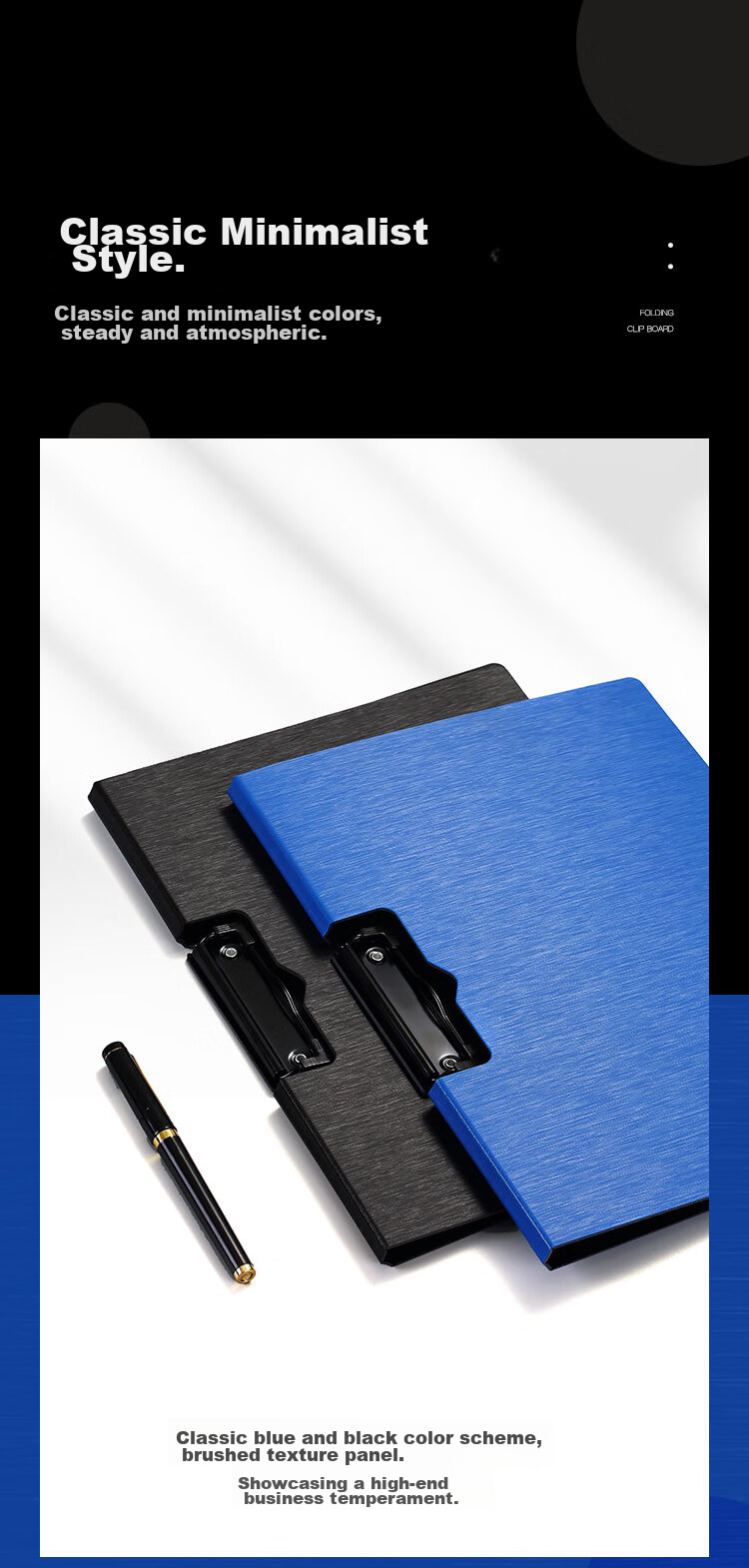 COMIX FPP Vertical Folding Board Clip Conference Folder A4 Thickened Hard File Folder Poetry Recitation Contract Clipboard Exam Paper Document Storage Folder Menu Folder EA8009 3