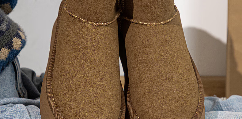 Warrior Official Women's Snow Boots 2025 Winter New Plush Thickened Warm Cotton Shoes Brown Size 36 2