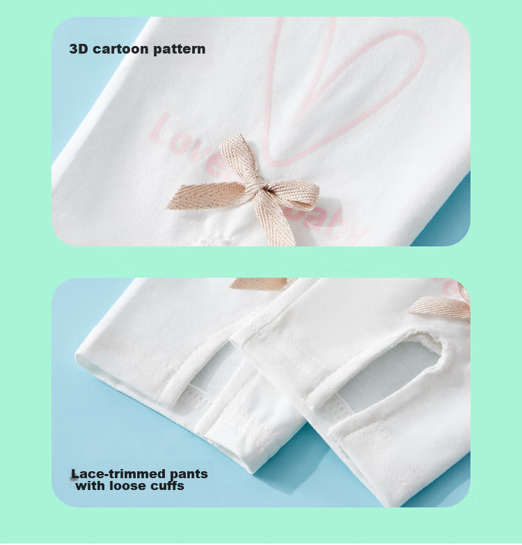 Nanjiren Children's Pants, Big Kids' Leggings, Girls' Capri Pants, Summer Versatile Casual Pants, White, Size 110 7