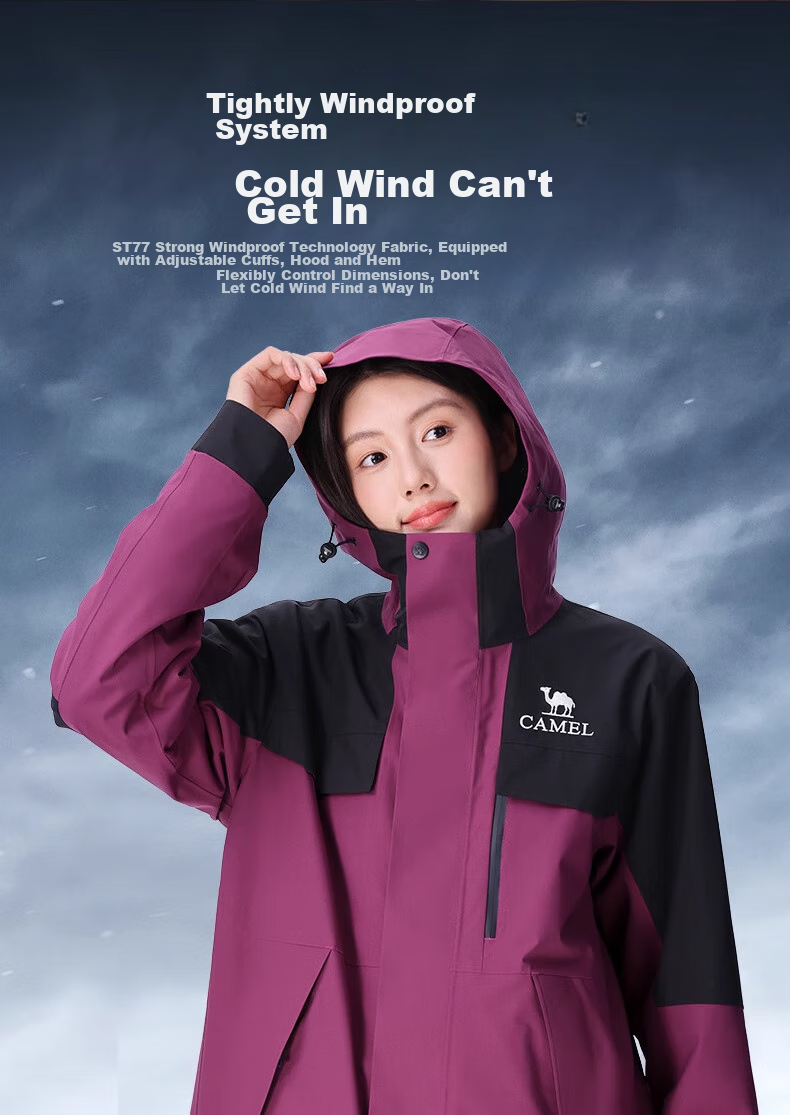 CAMEL Outdoor 3-in-1 Detachable Waterproof Cold-Resistant Mountaineering Jacket O611 for Men and Women 9