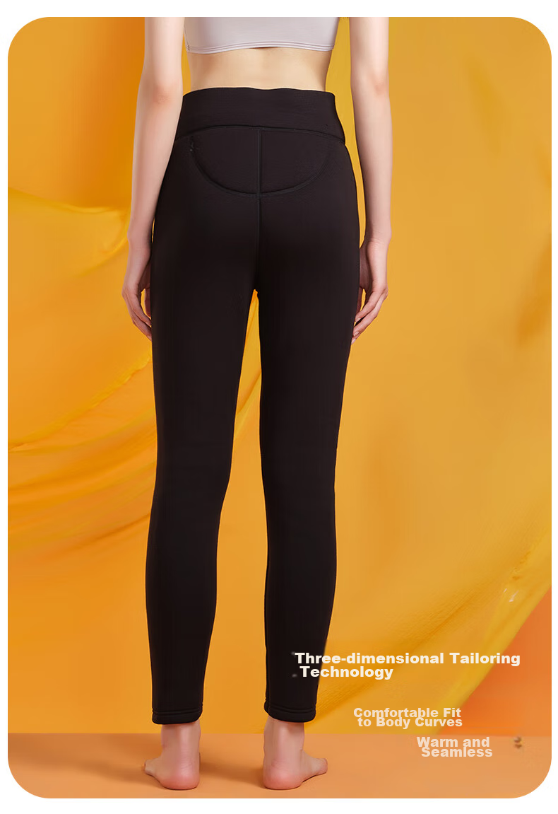 Yiershuang [100% Wool Filling] Women's Thermal Pants, Four-Layer Fleece-Lined Thickened Cotton-Padded Leggings 20