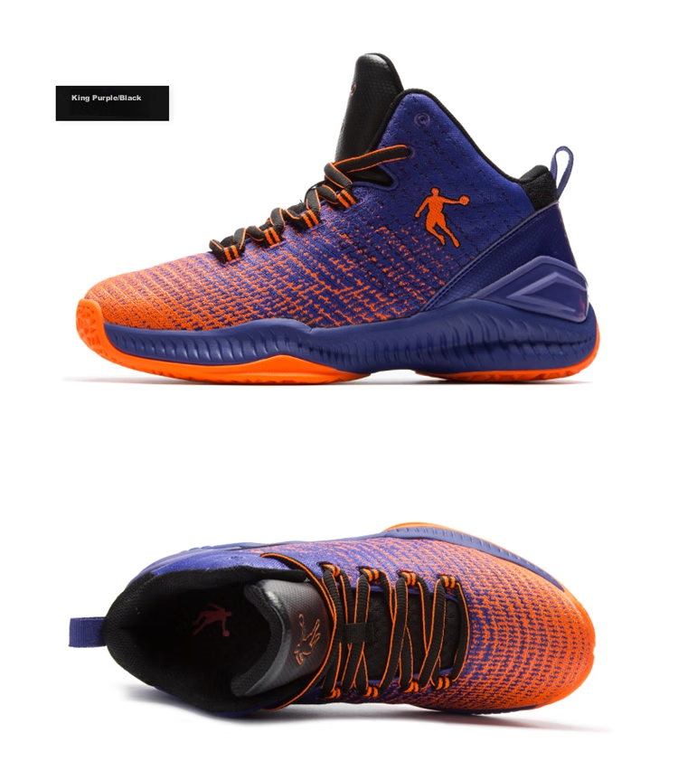 QIAODAN Basketball Shoes for Men, Summer Mesh Breathable Shock-Absorbing Wear-Resistant Youth Comfortable Sneakers 21